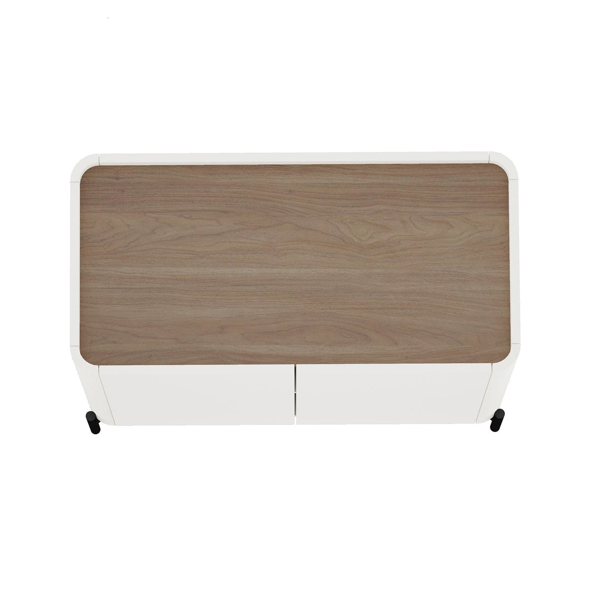 Abbey Accent Cabinet with Soft Close Doors and Rounded Edges - White or Light Brown