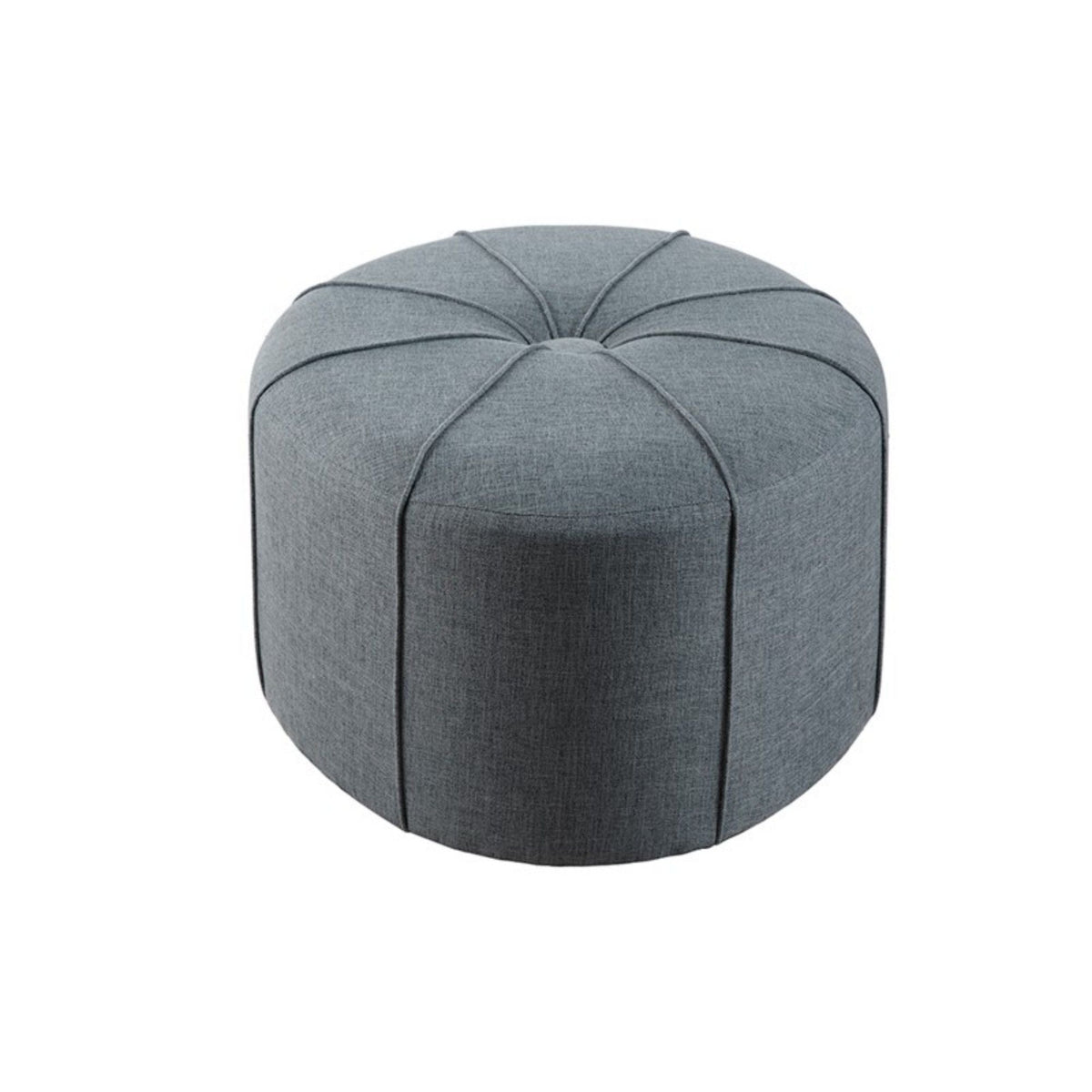 Large Cocktail Ottoman with Button Tufted Center - Blue or Beige