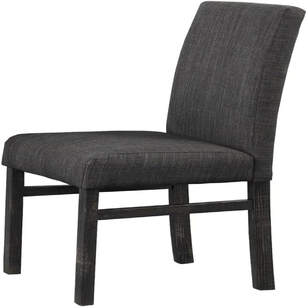 Transitional Upholstered Dining Chair Set with Engineered Wood Frame - Dark Gray or Beige