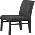 Transitional Upholstered Dining Chair Set with Engineered Wood Frame - Dark Gray or Beige