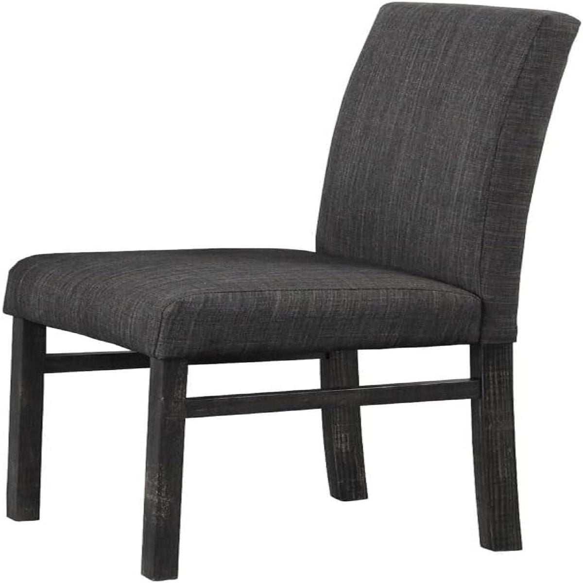 Transitional Upholstered Dining Chair Set with Engineered Wood Frame - Dark Gray or Beige