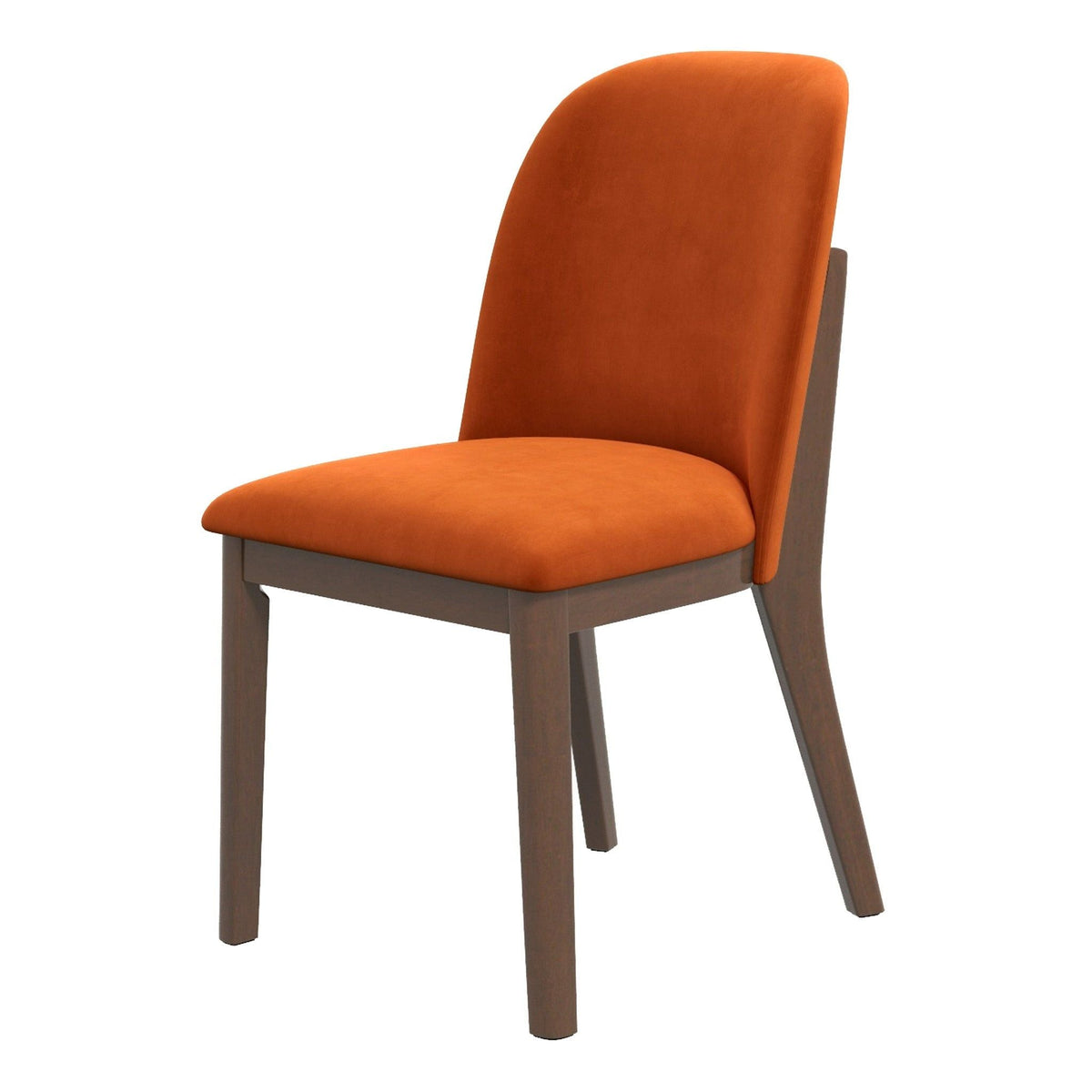 Comfort Dining Chair Set of 2 with Solid Wood Legs - Beige, Orange, Blue, Green