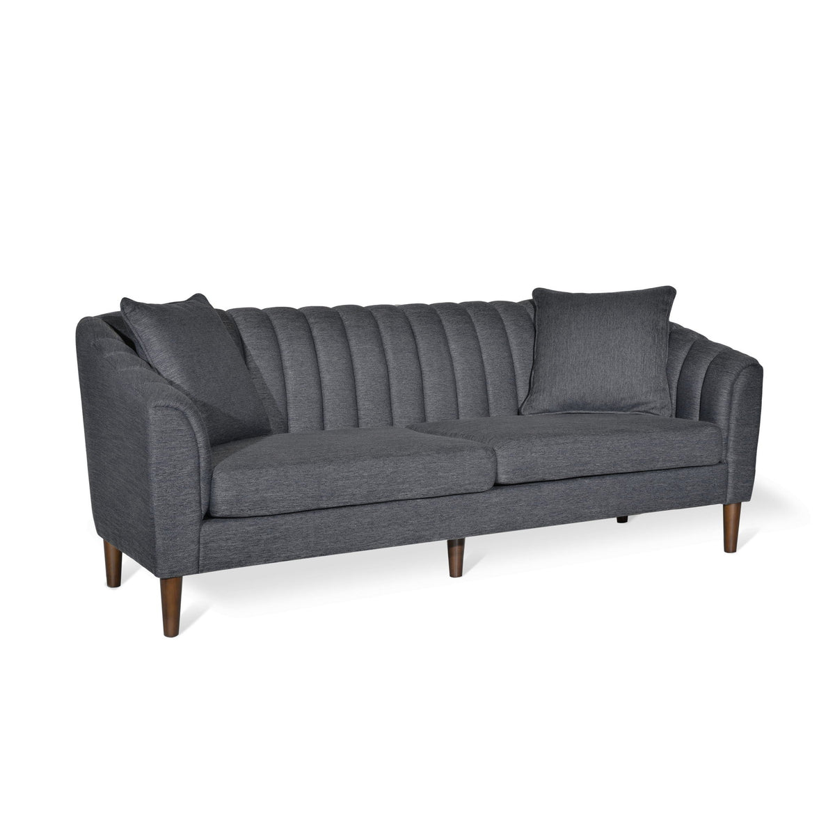 Contemporary 3 Seater Sofa with Button Tufted Accents - Dark Green or Beige