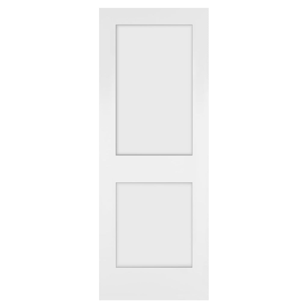 30 In. x 80 In. Shaker Door with Primed Finish - White
