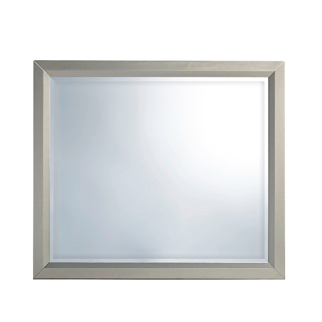 Gemstone Silver Mirror with Tempered Glass - Silver