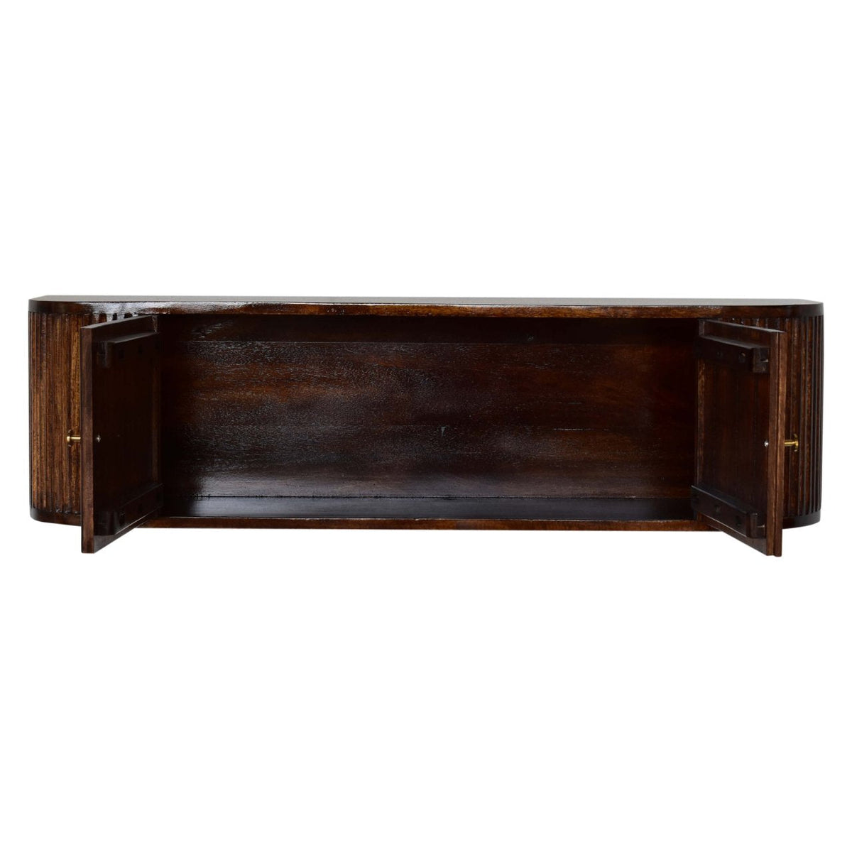 Solid Wood Chunky Chestnut Floating Bedside Table with Drawer and Shelf