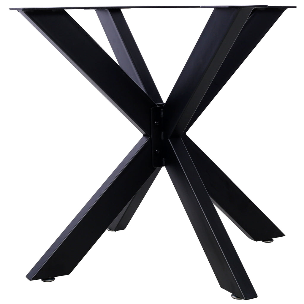 Spider Shaped Steel Table Base with Heavy Duty Construction - Black