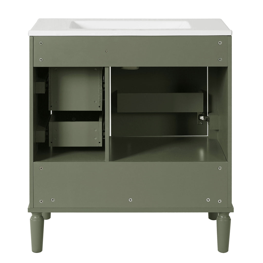 Traditional Bathroom Vanity Set with Soft Close Doors - Multiple Colors
