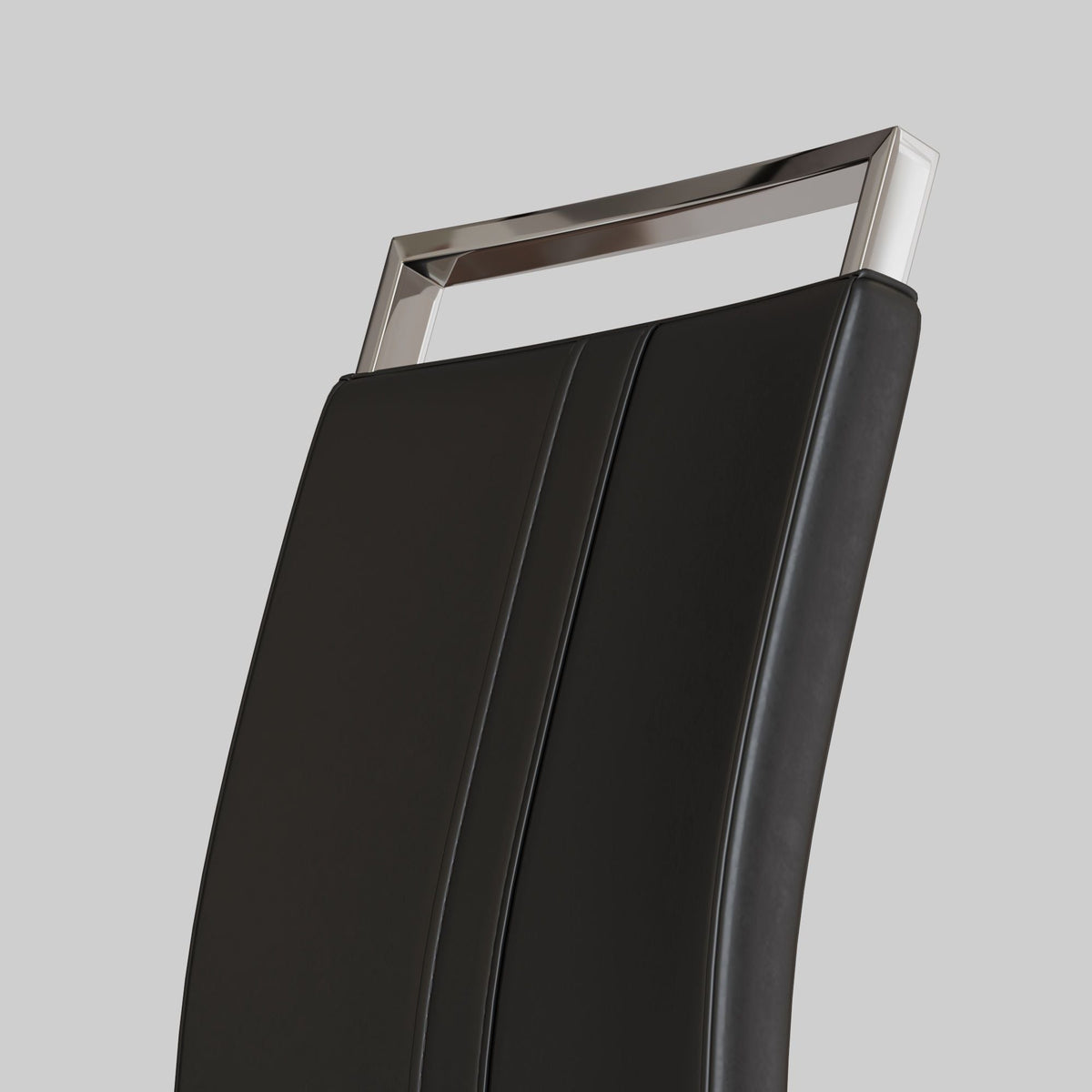 Modern Dining Chairs with Padded Seat and High Back - Black, White, or Dark Gray
