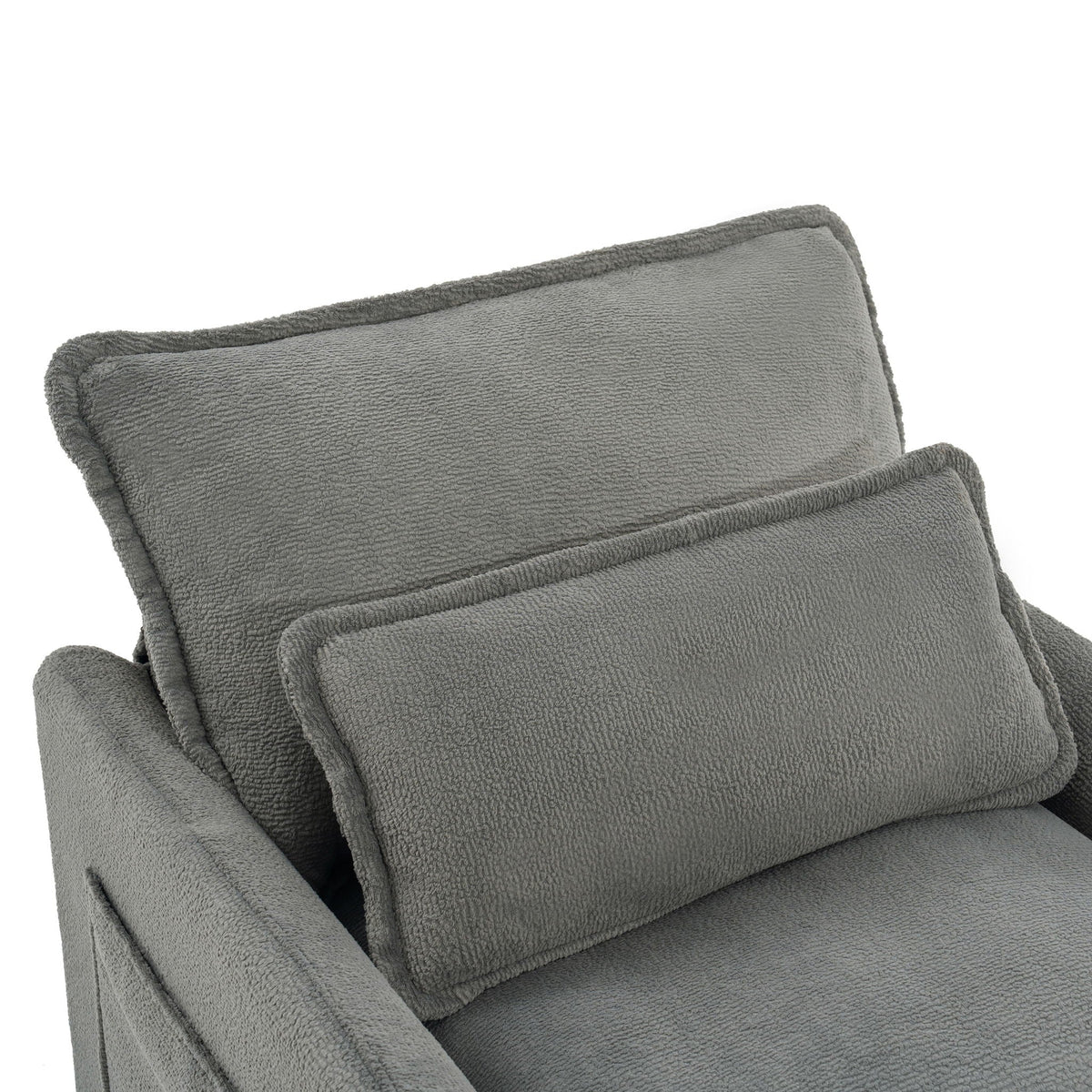 Modern Single Seat Accent Chair with Side Storage Pockets - Multiple Colors