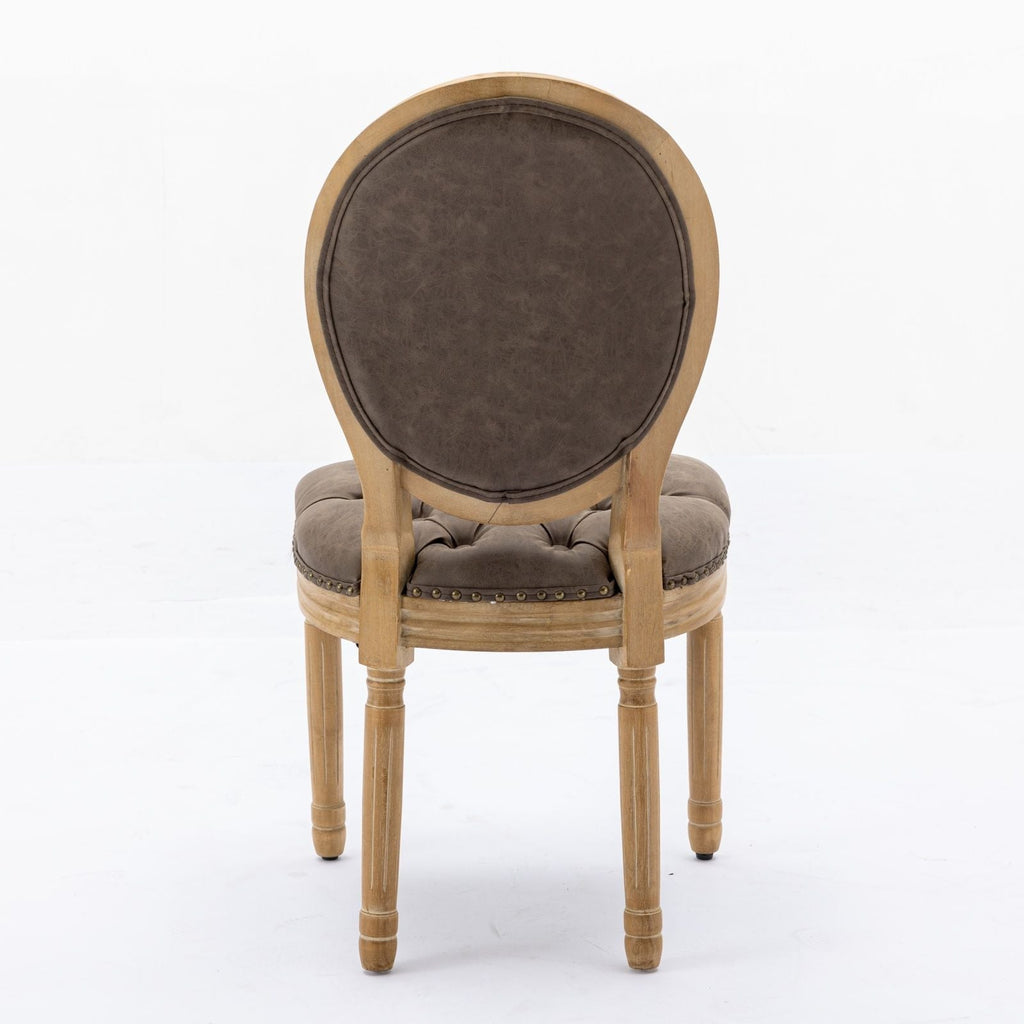 French Style Solid Wood Dining Chair with Nailhead Trim - Multiple Colors