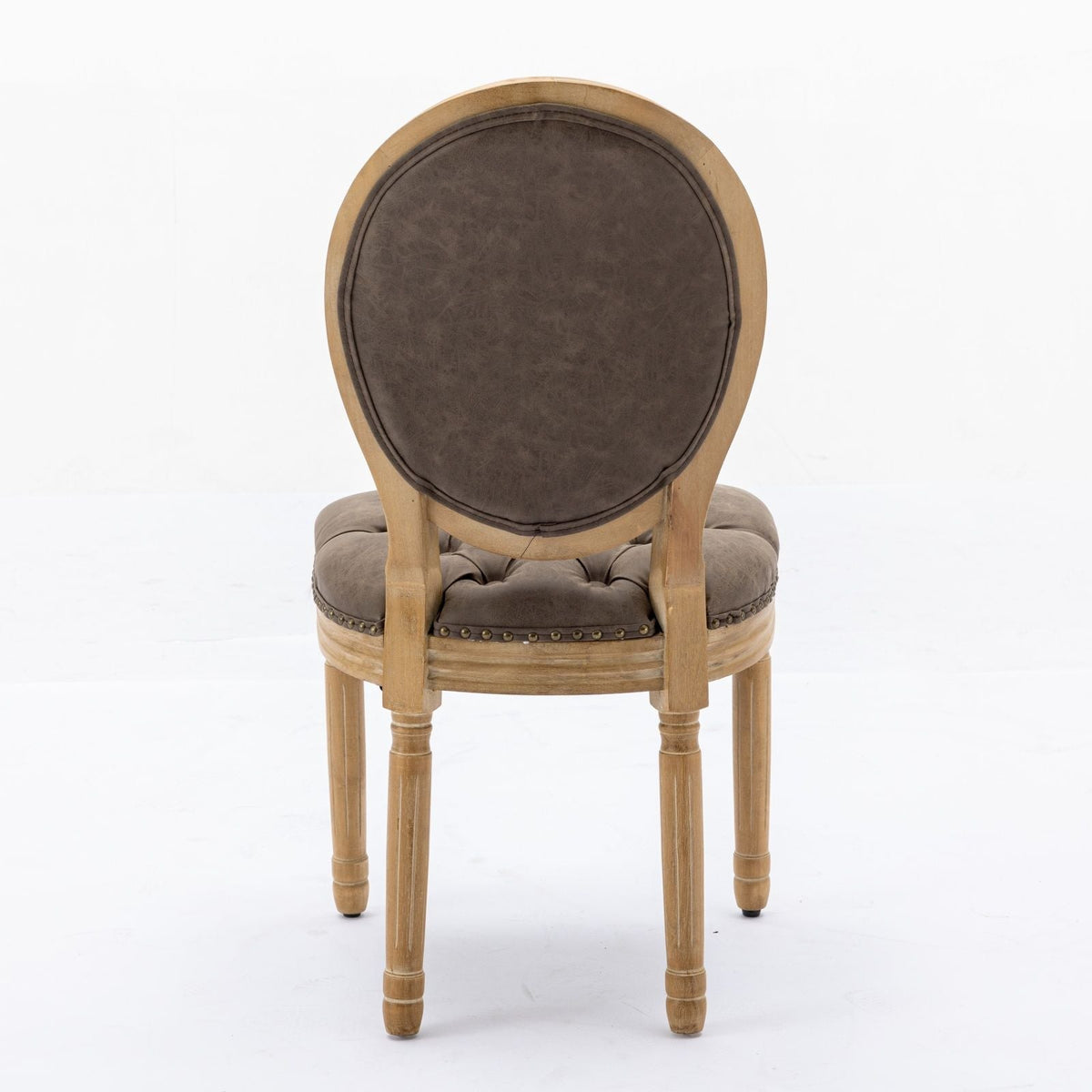 French Style Solid Wood Dining Chair with Nailhead Trim - Multiple Colors