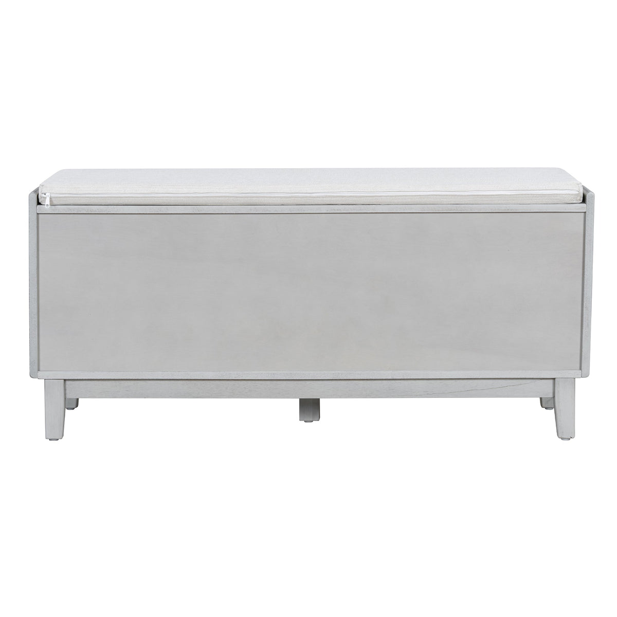 Boho Rattan Entryway Bench with Storage - Natural Finish