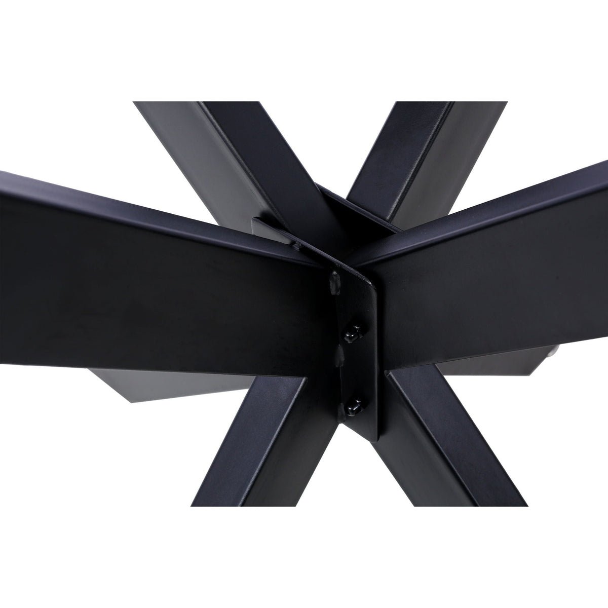 Spider Shaped Steel Table Base with Heavy Duty Construction - Black