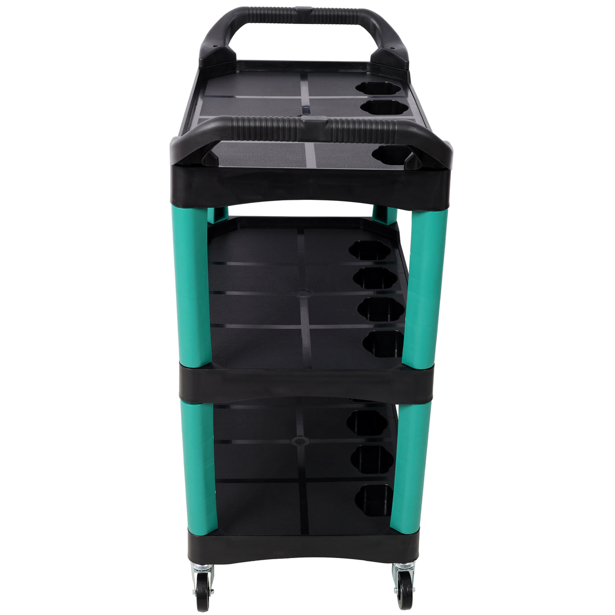 3 Tier Rolling Auto Detail Cart with Wheels - Durable Plastic Organizer