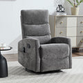 Heat Massage Recliner Chair with Cord-Free Lumbar Heat - Grey