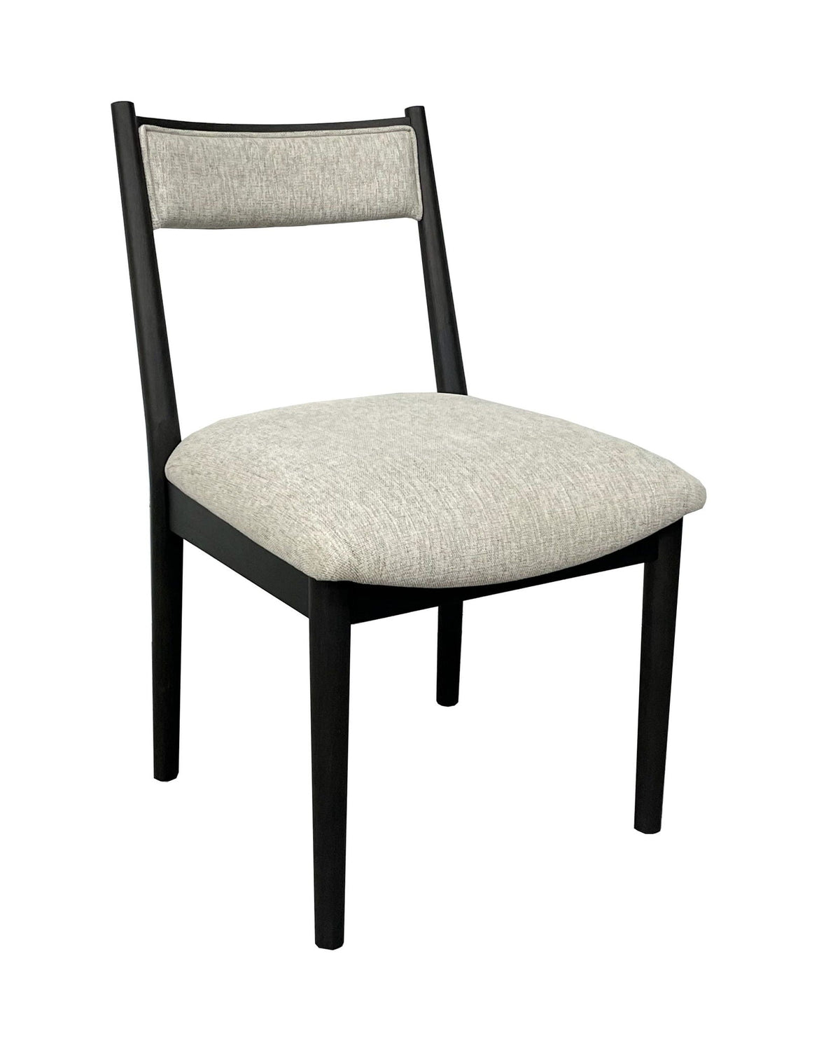 Upholstered Crescent Dining Chairs with Comfortable Upholstery - Peppercorn