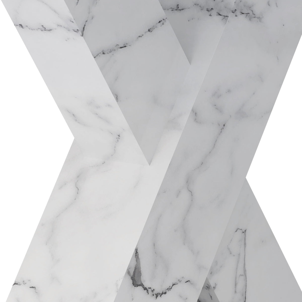 Modern Rectangle Dining Table with Stretchable Top and X Shape Legs - White or Black