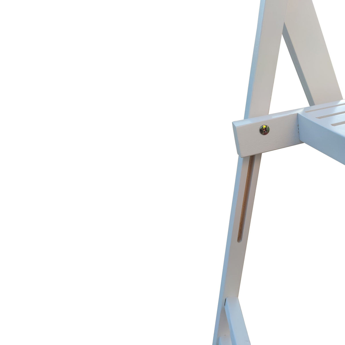 Folding Special Event Chair Set of 4 with Solid Wood Construction - White