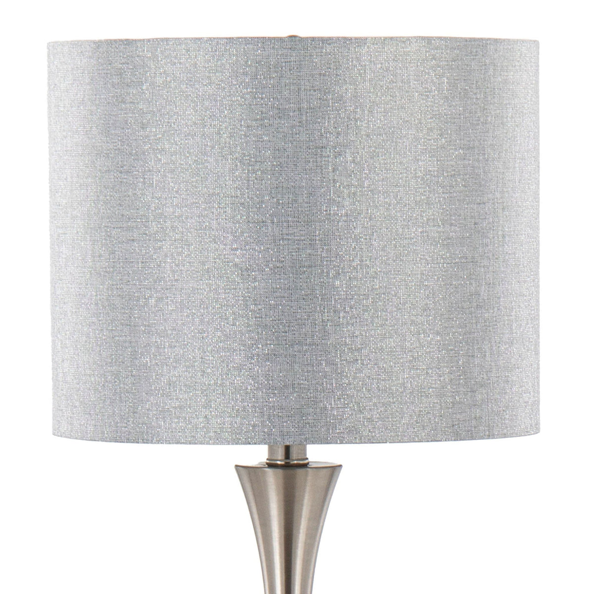 Contemporary Semi Gloss Table Lamp Set of 2 with Hourglass Design - Multiple Colors