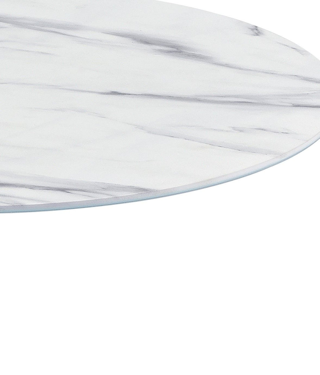 Marble Textured Top End Table - Circa Collection - White, Black, Gray