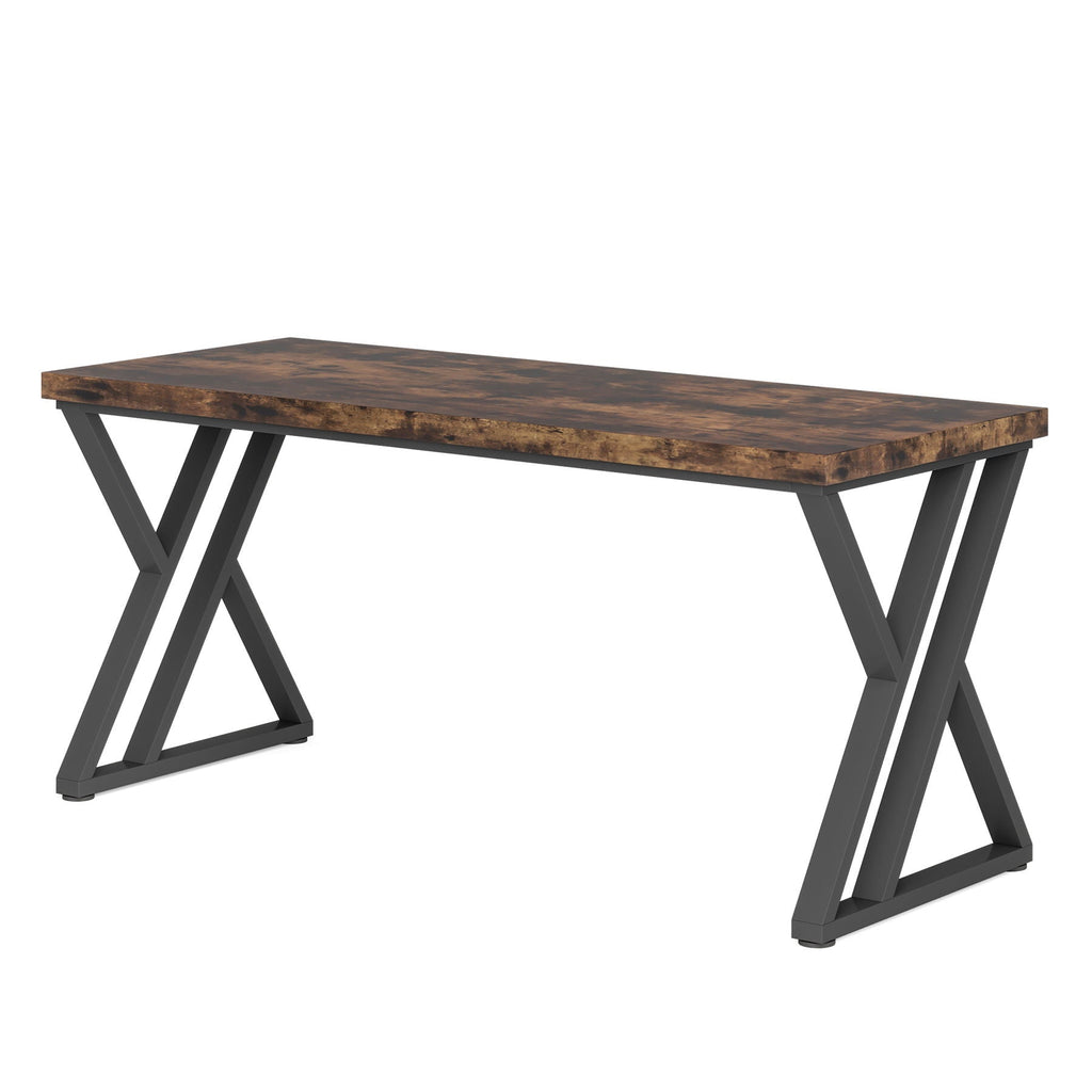 Writing Desk With Z-Shaped Legs - 55" Desktop, Steel Frame