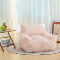 Oversized Corduroy Bean Bag Chair with Armrests - Neutral