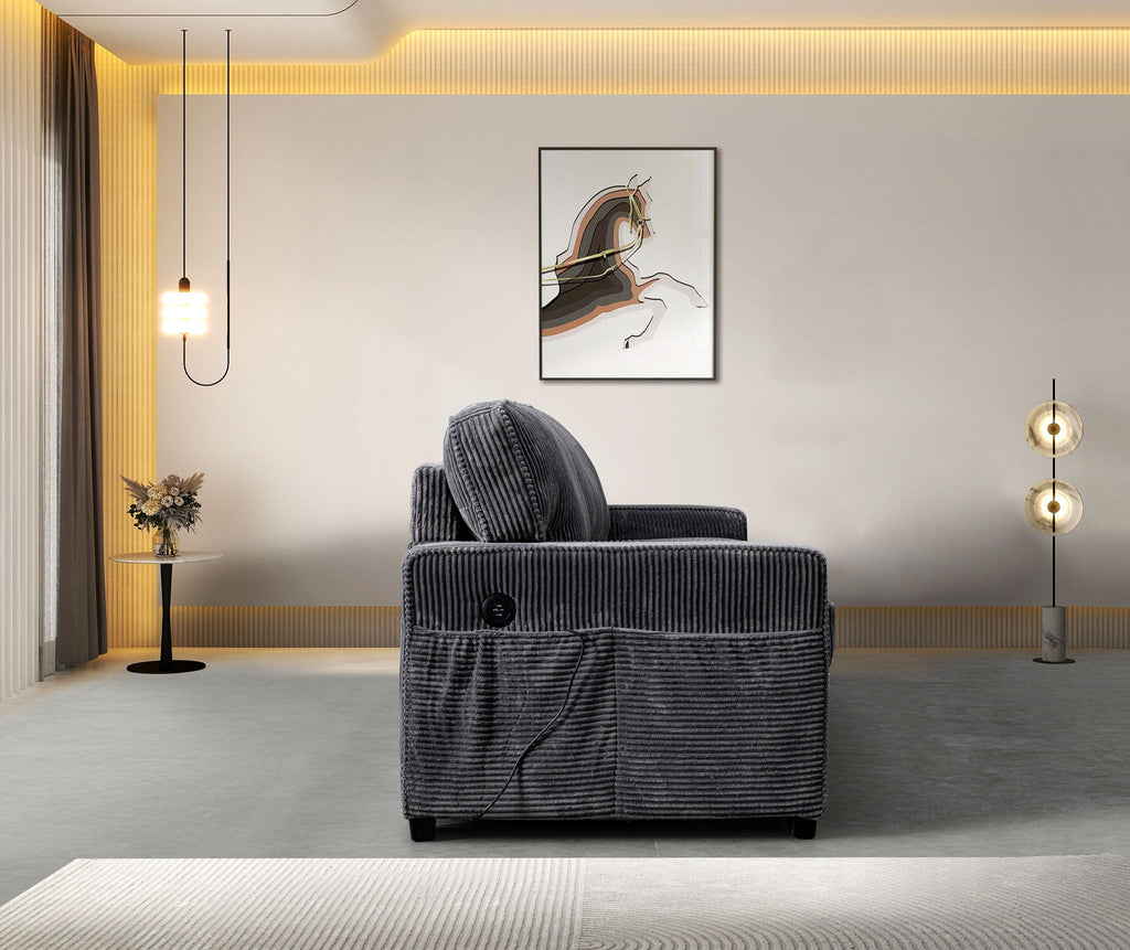Exceptional Comfort Loveseat with Adjustable Headrests - Beige or Dark Gray