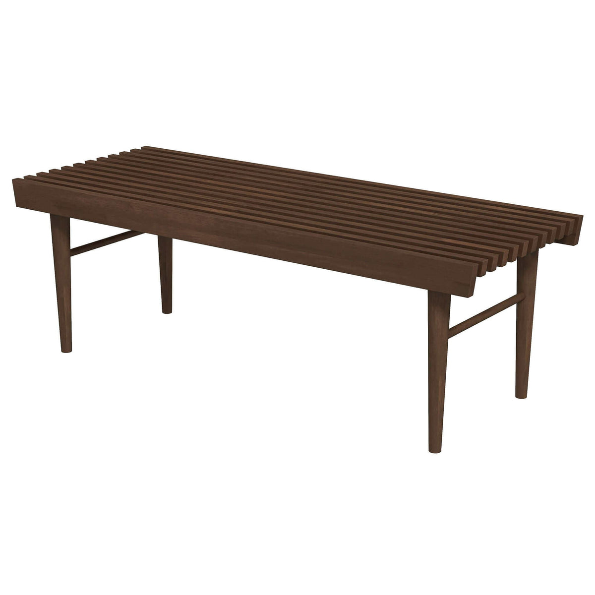 Dark Brown Wood Accent Bench with Solid Wood Frame - Mia