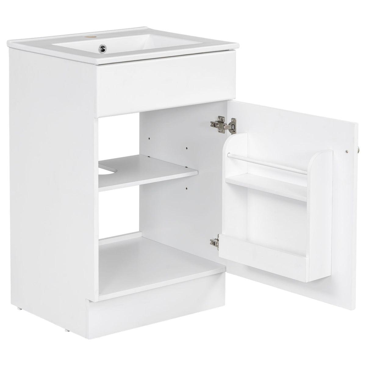 Bathroom Vanity with Sink and Adjustable Shelf - Multiple Colors