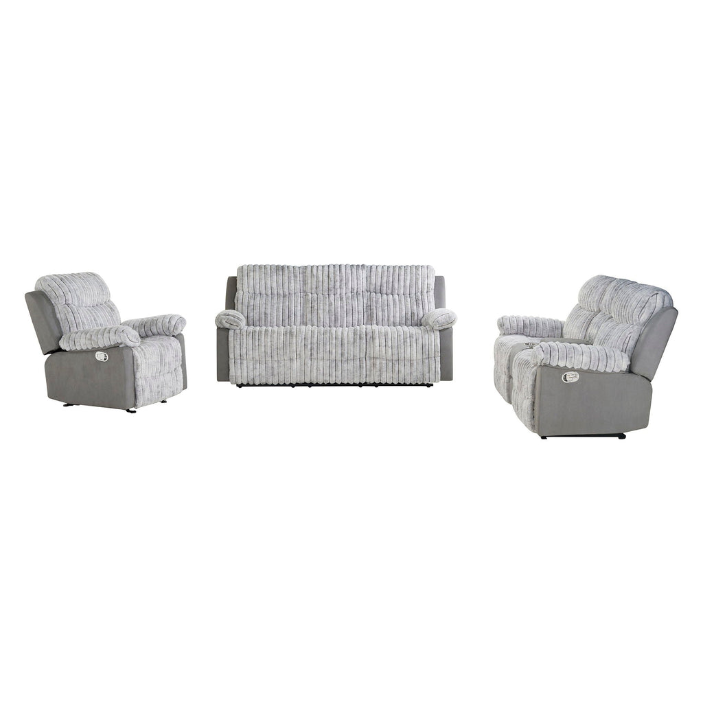 Manual Reclining Loveseat with Console - Dark Brown or Gray