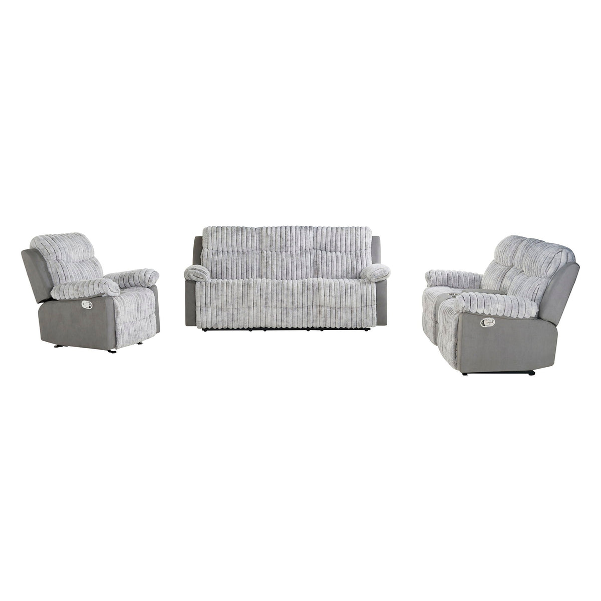 Manual Reclining Loveseat with Console - Dark Brown or Gray
