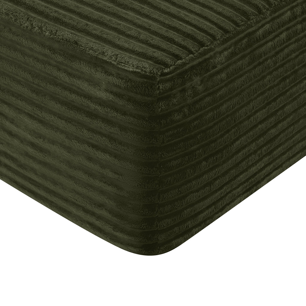 134" Cloud Sectional Sofa with U-Shape Chaise and Cup Holders - Green