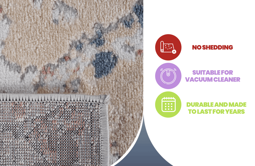 Marfi Collection 7.9X10 Rug with Durable Polyester Construction - Multi-Color Options