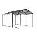 Heavy Duty Metal Carport with Galvanized Steel Roof - Gray