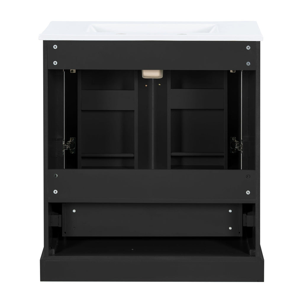 Bathroom Vanity with Sink and Soft Close Doors - White, Black, Green, or Gray