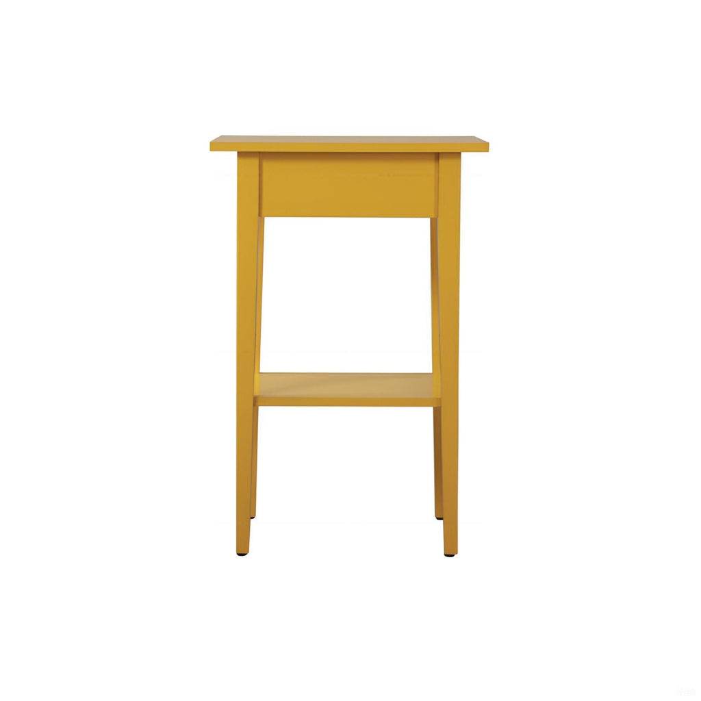Wood Nightstand with Drawer and Shelf - Multiple Colors