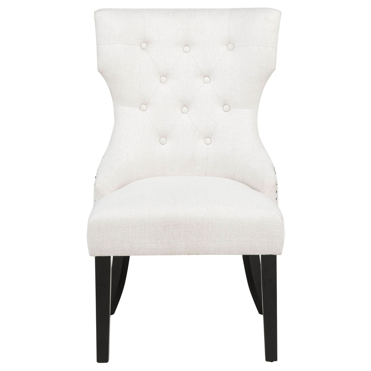 Baney Fabric Upholstered Dining Side Chair Cream and Black