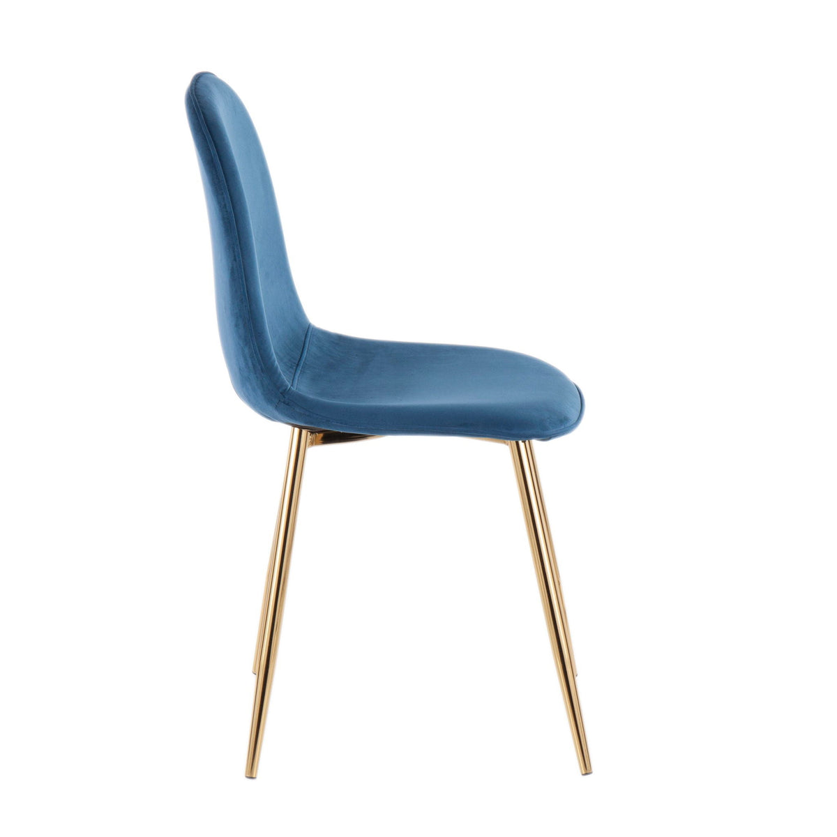 Pebble Contemporary Modern Design Chair Set with Upholstered Seat - Multiple Colors