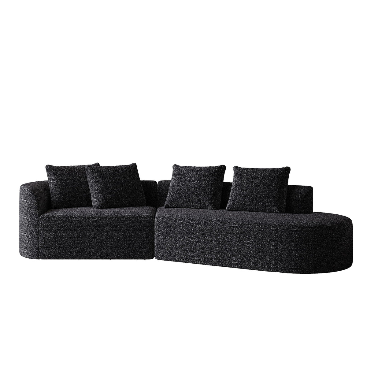 Upholstered Oversized Sectional Sofa - 4 Seater