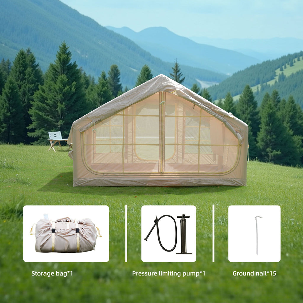 Inflatable Camping Tent with Clear Skylight – Oxford Fabric, Waterproof