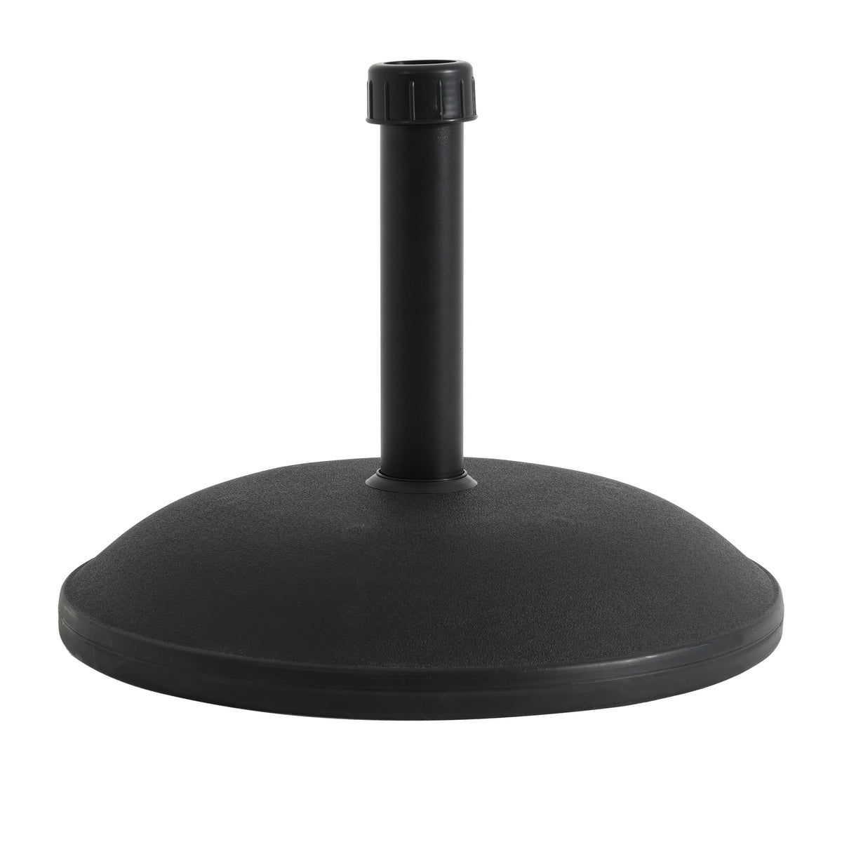 55-Pound Round Umbrella Base with Concrete Fill - Black