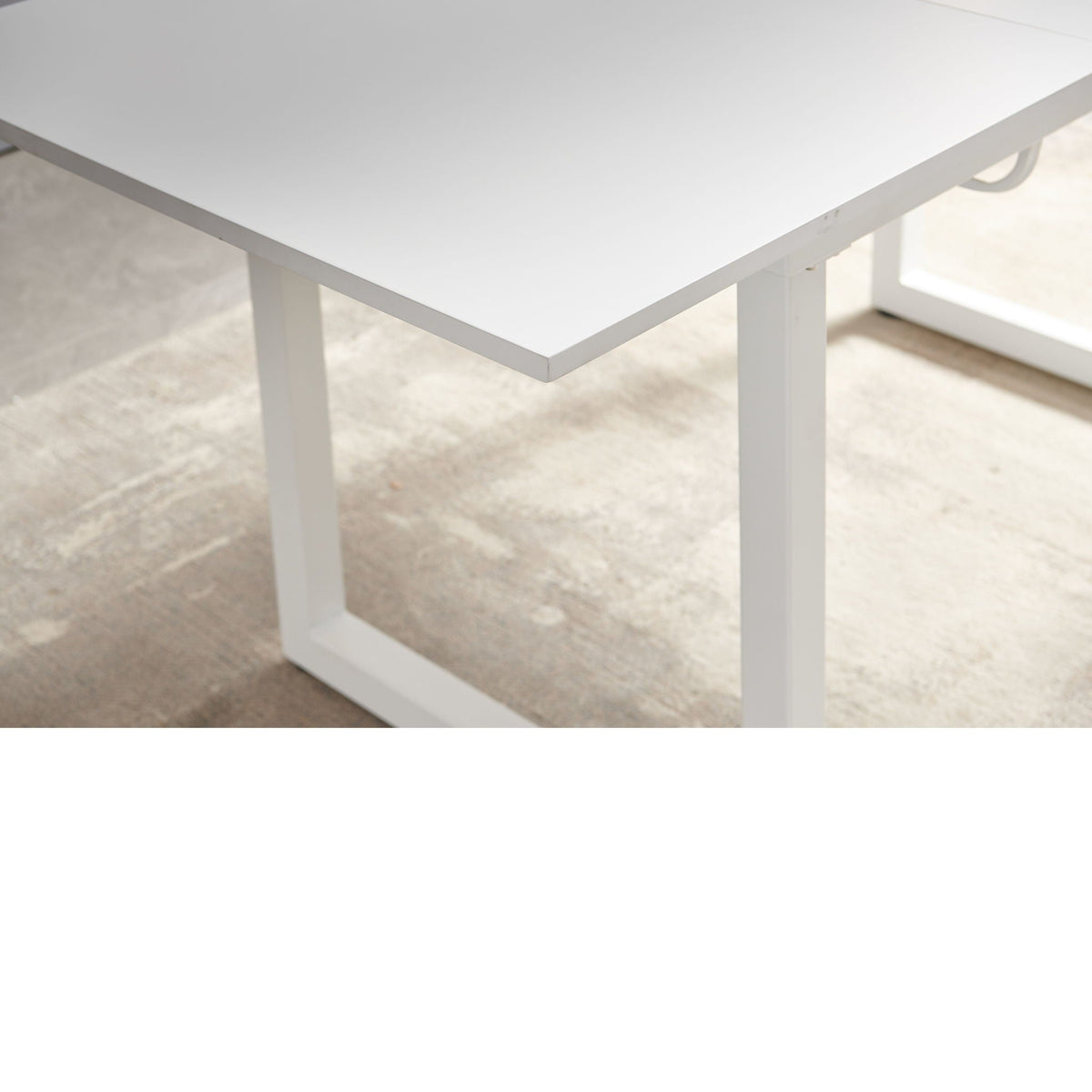 Square Extendable Dining Table with Metal Leg - Black or White