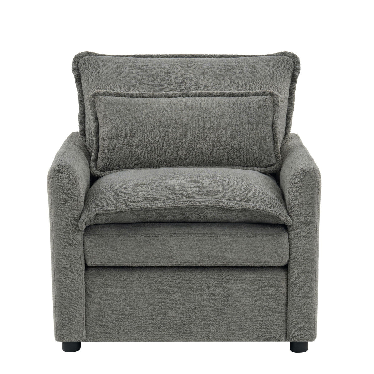 Modern Single Seat Accent Chair with Side Storage Pockets - Multiple Colors