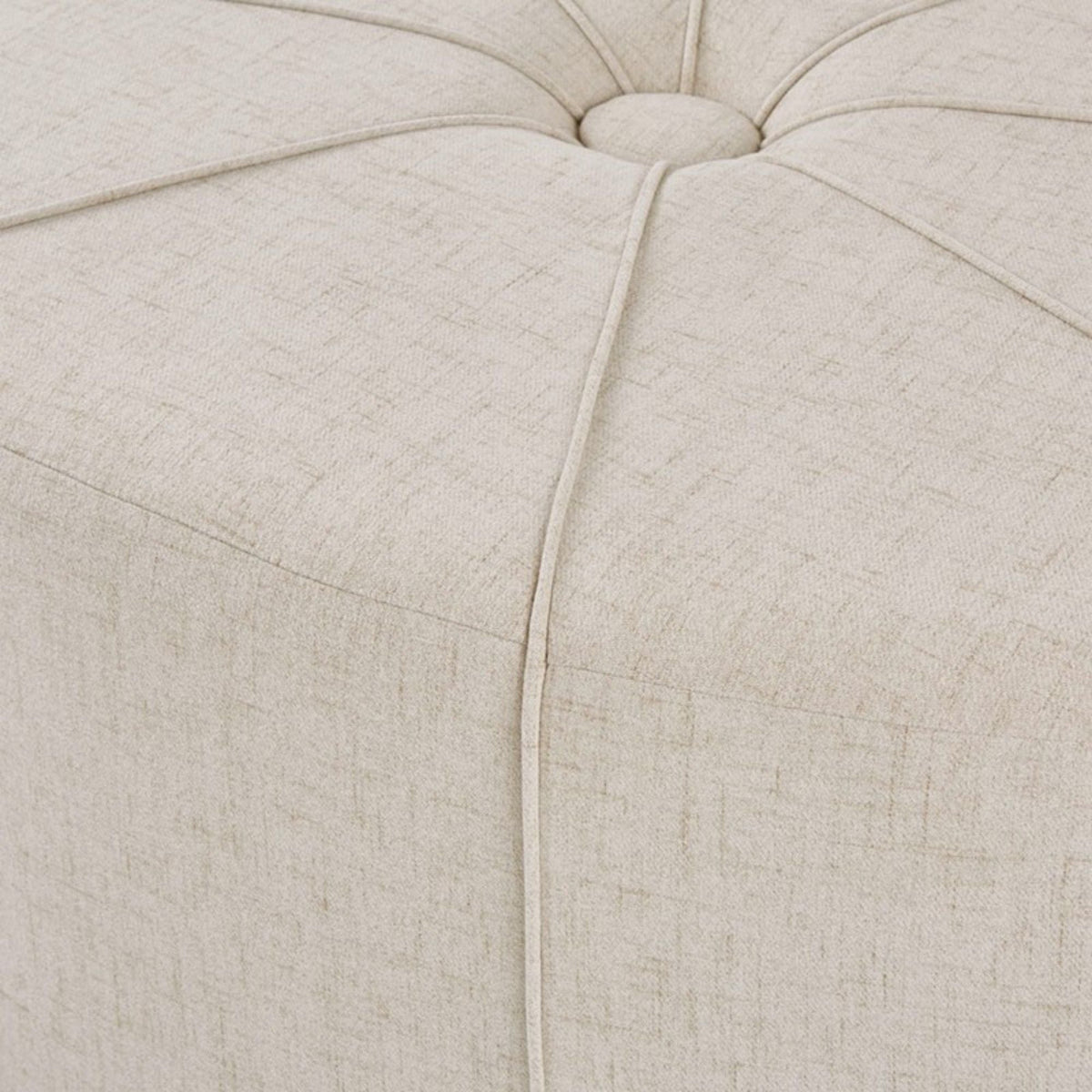 Large Cocktail Ottoman with Button Tufted Center - Blue or Beige