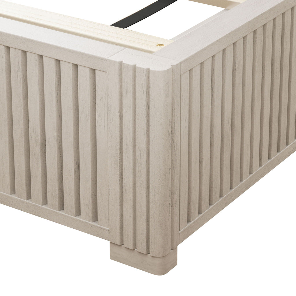 Platform Bed Frame with Headboard, Floor Standing Design - Queen & King