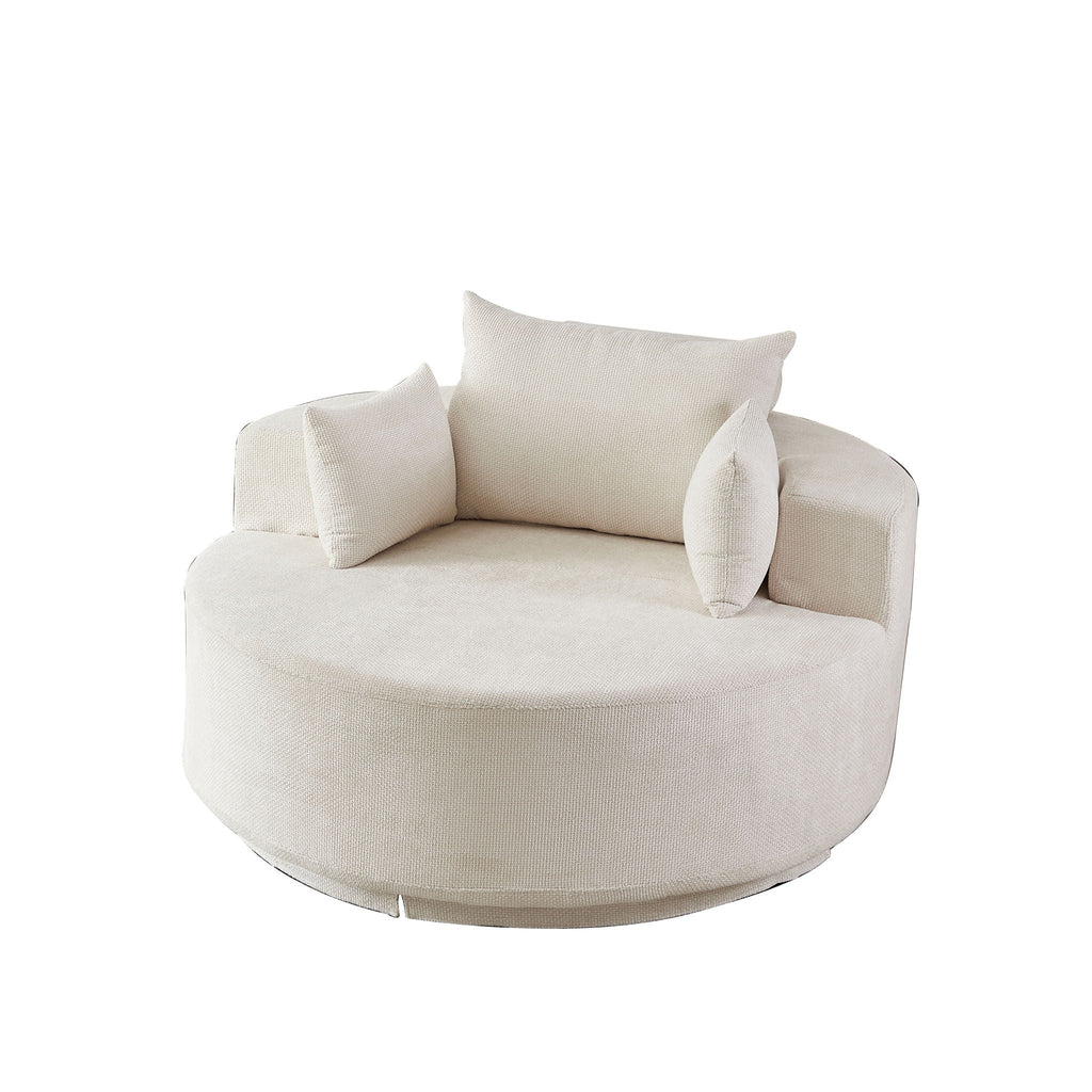 Swivel Sleeper Chair with Supportive Pillow and 360° Base - Multiple Colors