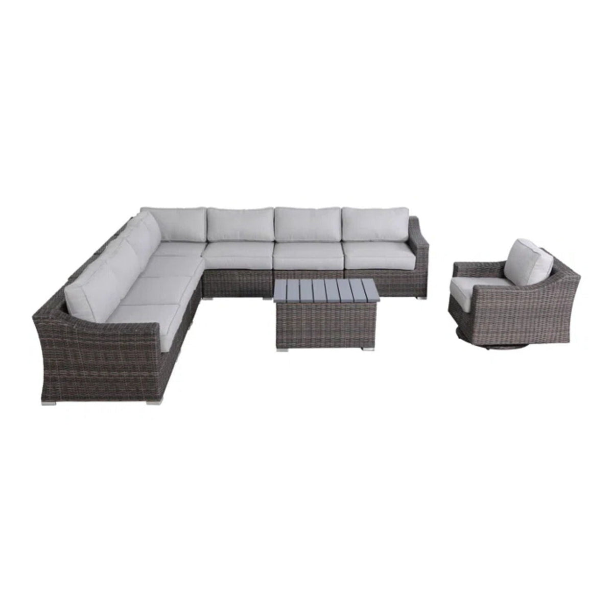Stylish Sofa Seating Group With Cushions - Multiple Set Options, Dark Gray, Gray, or Dark Brown