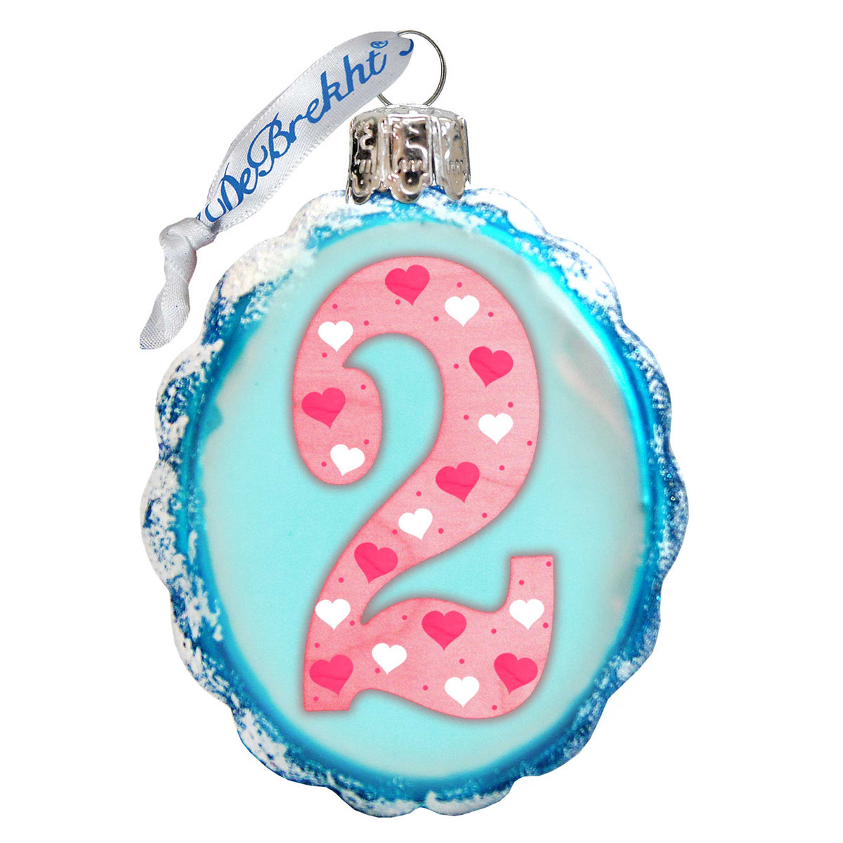2 Mini Mercury Glass Ornaments by G. Debrekht - Love Family and Kids Decor - 770002