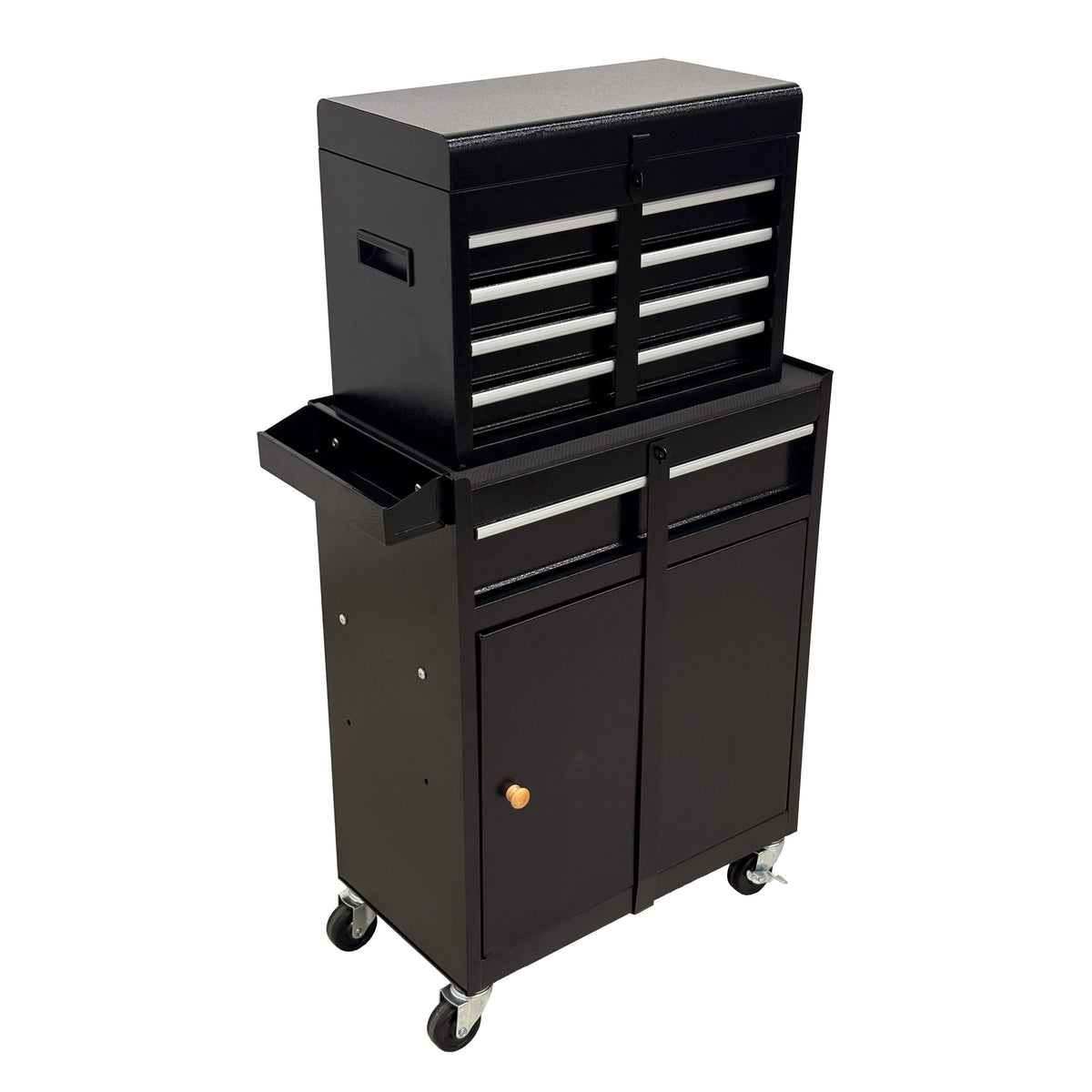 5-Drawer Rolling Tool Chest with Lockable Wheels - Black